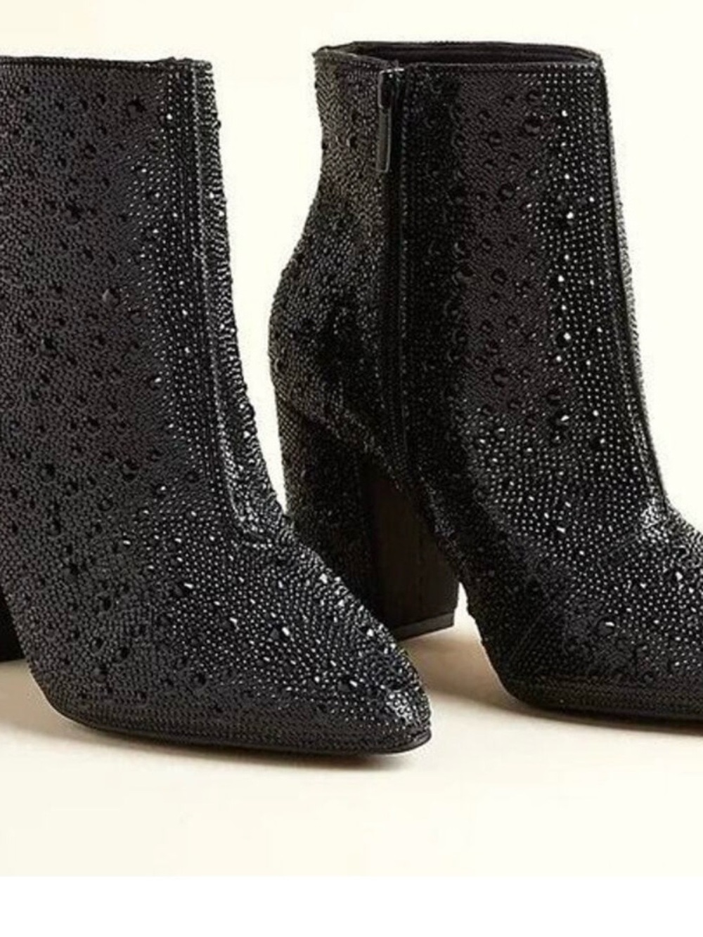 Betsey Johnson torrid Black Sequin Block Heel Ankle Boots - Women